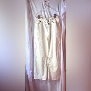 White Wide-Leg Jeans